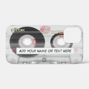 ヴィンテージ音楽カセットテープルックケースメイトiPhone iPhone 12 Mini ケース