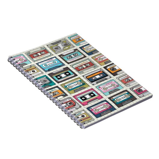 ヴィンテージ音楽カセットデザイン ノートブック (右側)