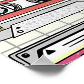 ヴィンテージ音楽カセットデザイン ポスター (角)