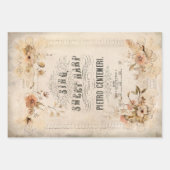 ヴィンテージ音楽カバーフローラEphemera Decompage ラッピングペーパーシート (正面2)