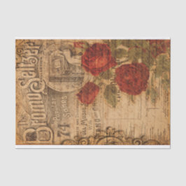 ヴィンテージ音楽カバー&バラシャビーシックデコップページ 薄葉紙