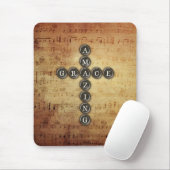 ヴィンテージ音楽シートのすばらしい優美の十字 マウスパッド (マウス)