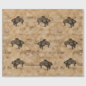 ヴィンテージ音楽シートのページの旧式なグランドピアノ ラッピングペーパー (フラット)