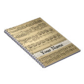 ヴィンテージ音楽シート ノートブック (右側)