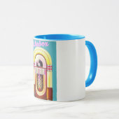 ヴィンテージ音楽ジュークボックス マグカップ (正面右)