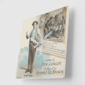 ヴィンテージ音楽ソングシート貧しいキャラハン合唱団 スクエア壁時計 (傾斜)