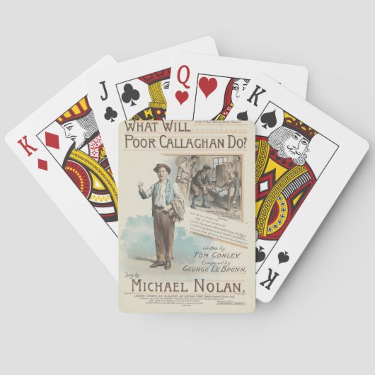 ヴィンテージ音楽ソングシート貧しいキャラハン合唱団 トランプ (裏面)