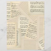 ヴィンテージ音楽デカップコラージスクラップブック紙 (裏面)