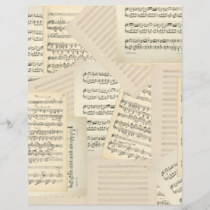 ヴィンテージ音楽デカップコラージスクラップブック紙