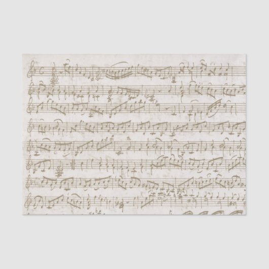 ヴィンテージ音楽ニュートラルベージュデコップソング 薄葉紙 (正面)