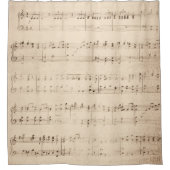 ヴィンテージ音楽ノートエレガントミュージカルシャワーカーテン シャワーカーテン (正面)