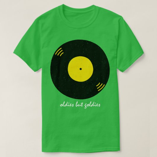 ヴィンテージ音楽ビニールレトロ Tシャツ (デザイン正面)