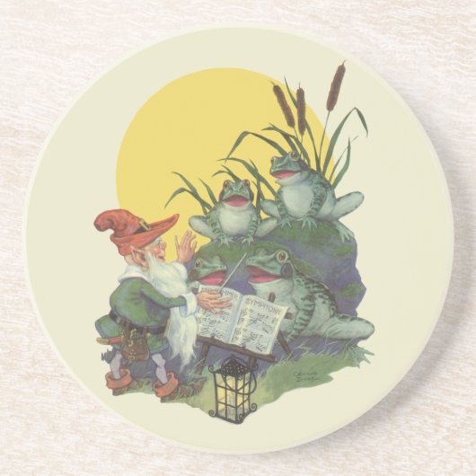 ヴィンテージ音楽雑誌カバーアート、Etude Frog Choir コースター (正面)