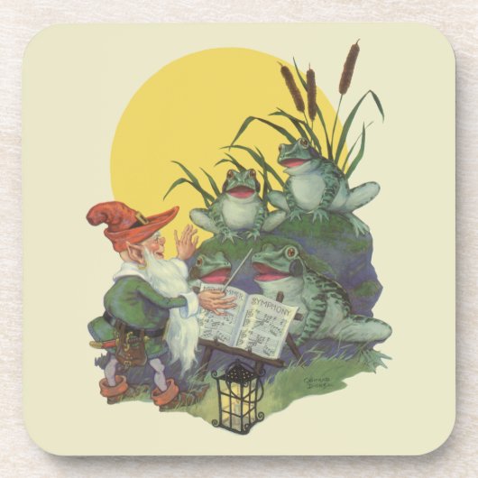 ヴィンテージ音楽雑誌カバーアート、Etude Frog Choir コースター (正面)