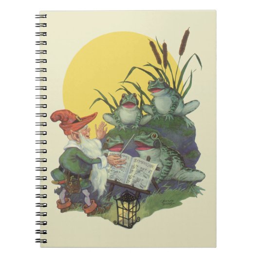 ヴィンテージ音楽雑誌カバーアート、Etude Frog Choir ノートブック (正面)