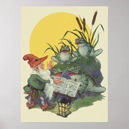 ヴィンテージ音楽雑誌カバーアート、Etude Frog Choir ポスター