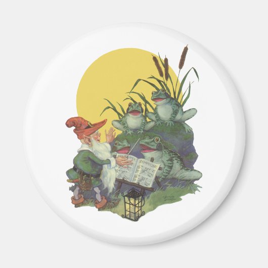 ヴィンテージ音楽雑誌カバーアート、Etude Frog Choir マグネット (正面)