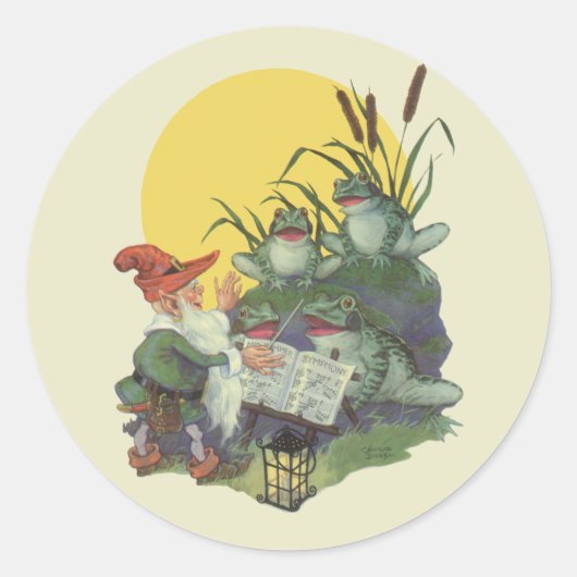 ヴィンテージ音楽雑誌カバーアート、Etude Frog Choir ラウンドシール (正面)