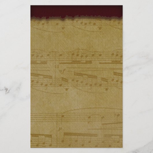 ヴィンテージ音楽、ひな形 便箋 (正面)