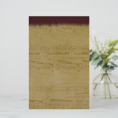 ヴィンテージ音楽、ひな形 便箋 (スタンド正面)