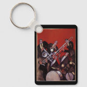 ヴィンテージ音楽、アールデコミュージカルジャズバンド妨害 キーホルダー (正面)