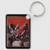 ヴィンテージ音楽、アールデコミュージカルジャズバンド妨害 キーホルダー (裏面)