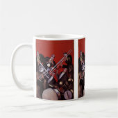 ヴィンテージ音楽、アールデコミュージカルジャズバンド妨害 コーヒーマグカップ (左)