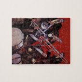 ヴィンテージ音楽、アールデコミュージカルジャズバンド妨害 ジグソーパズル (横)