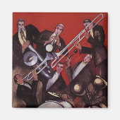 ヴィンテージ音楽、アールデコミュージカルジャズバンド妨害 マグネット (正面)