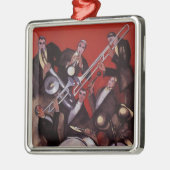 ヴィンテージ音楽、アールデコミュージカルジャズバンド妨害 メタルオーナメント (左)