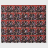 ヴィンテージ音楽、アールデコミュージカルジャズバンド妨害 ラッピングペーパー (フラット)