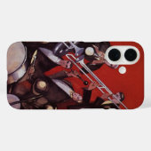ヴィンテージ音楽、アールデコミュージカルジャズバンド妨害 Case-Mate iPhoneケース (裏面 (横))