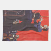 ヴィンテージ音楽、オーケストラの指揮 キッチンタオル (横)