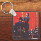 ヴィンテージ音楽、オーケストラの指揮 キーホルダー (正面)