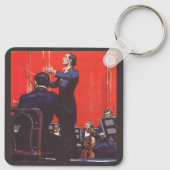 ヴィンテージ音楽、オーケストラの指揮 キーホルダー (裏面)