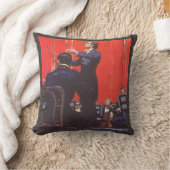 ヴィンテージ音楽、オーケストラの指揮 クッション (ブランケット)