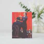 ヴィンテージ音楽、オーケストラの指揮 ポストカード (スタンド正面)