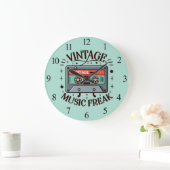 ヴィンテージ音楽 ラージ壁時計 (ホーム)