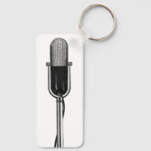 ヴィンテージ音楽、古いファッションドレトロマイク キーホルダー (裏面)