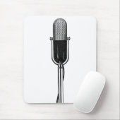 ヴィンテージ音楽、古いファッションドレトロマイク マウスパッド (マウス)