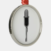 ヴィンテージ音楽、古いファッションドレトロマイク メタルオーナメント (右)