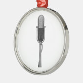 ヴィンテージ音楽、古いファッションドレトロマイク メタルオーナメント (左)