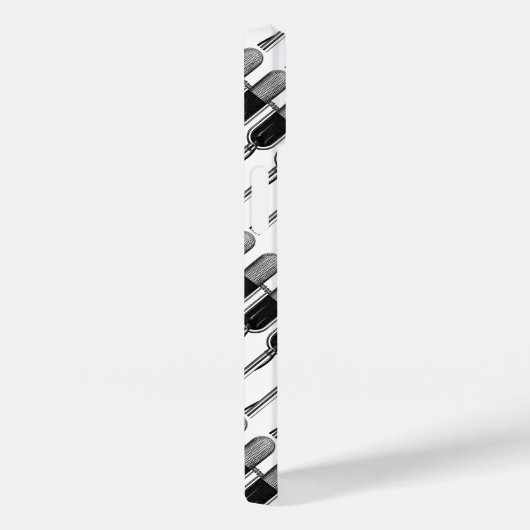 ヴィンテージ音楽、古いファッションドレトロマイク Case-Mate iPhoneケース (裏面 / 右)