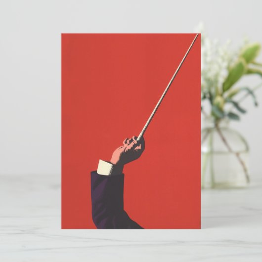 ヴィンテージ音楽、指揮者の手がバトンを持つ (スタンド正面)