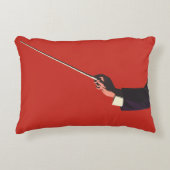 ヴィンテージ音楽、指揮者の手がバトンを持つ アクセントクッション (正面)