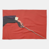 ヴィンテージ音楽、指揮者の手がバトンを持つ キッチンタオル (横)