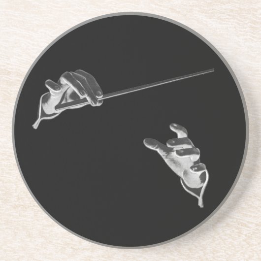 ヴィンテージ音楽、指揮者の手 – バトン コースター (正面)