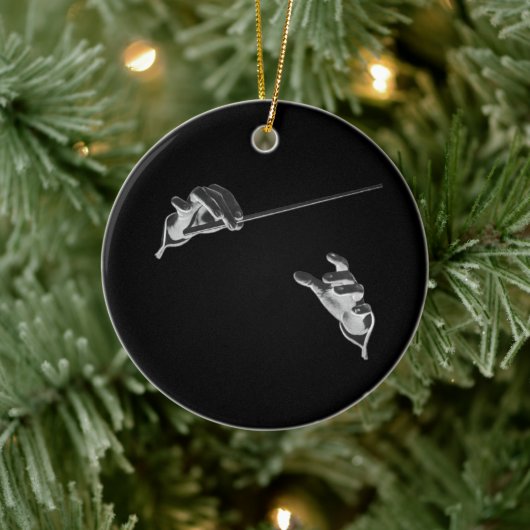 ヴィンテージ音楽、指揮者の手 – バトン セラミックオーナメント (ツリー)