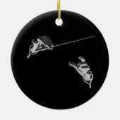 ヴィンテージ音楽、指揮者の手 – バトン セラミックオーナメント (裏面)