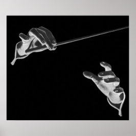 ヴィンテージ音楽、指揮者の手 – バトン ポスター